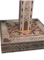 Alfurqan Large Holy Quran Wooden Stand, Damascus Mosiac - Image 4